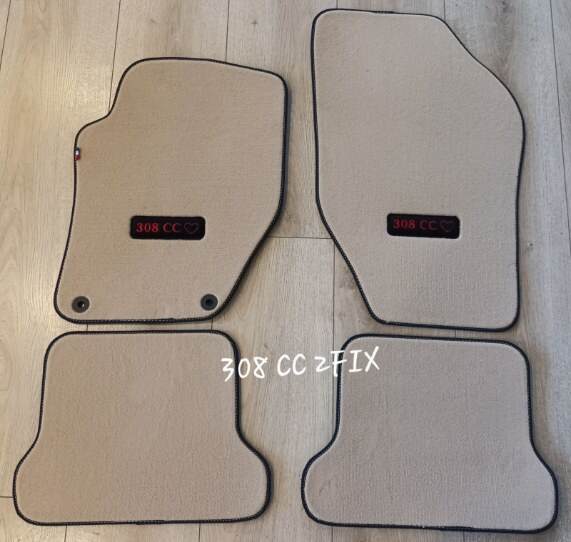 Gabarit PEUGEOT 308 CC - 2 fixations sur tapis conducteur